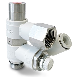 SMC ASP430FU0208X352 SMC Pilot check valve Flow control w/check valve Speed controller