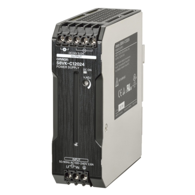 Omron S8VKC12024 Book type power supply, Lite, 120 W, 24VDC, 5A, DIN rail mounting
