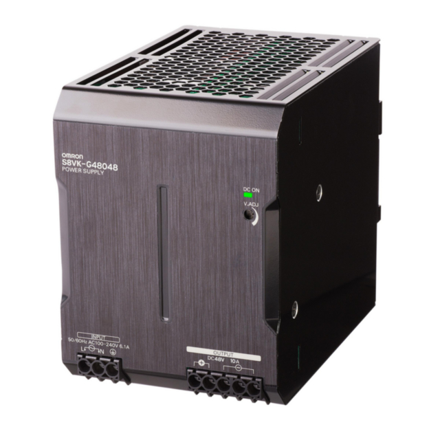 Omron S8VKG48048 Book type power supply, Pro, 480 W, 48VDC, 10A, DIN rail mounting