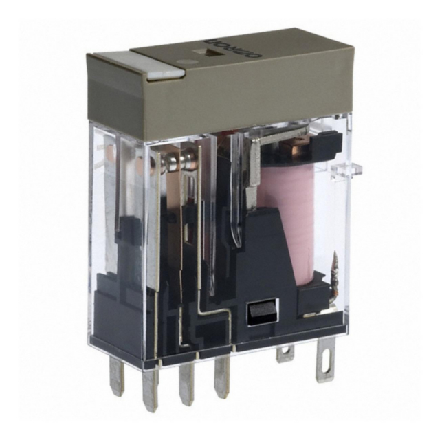 Omron G2R2SNAC24S Relay, plug-in, 8-pin, DPDT, 5 A, mech & LED indicators, label facility, 24 VAC