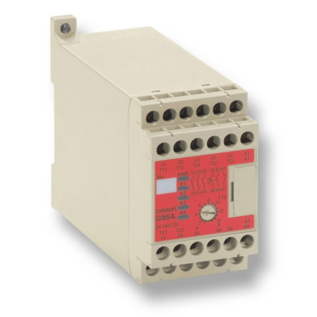 Omron G9SATH301ACDC24 Two-hand controller, 3PST-NO (Category 4), 5 A, SPST-NC aux, 2 channel input
