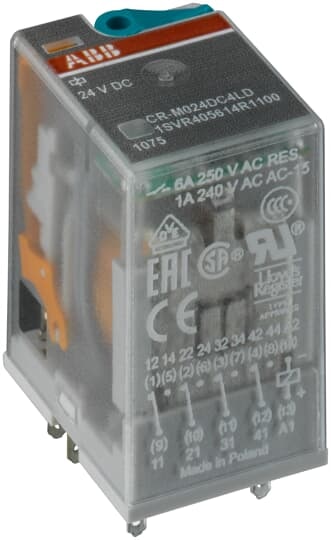 ABB 1SVR405611R1100 Compact pluggable interface relay, ideal for space-constrained industrial applications.