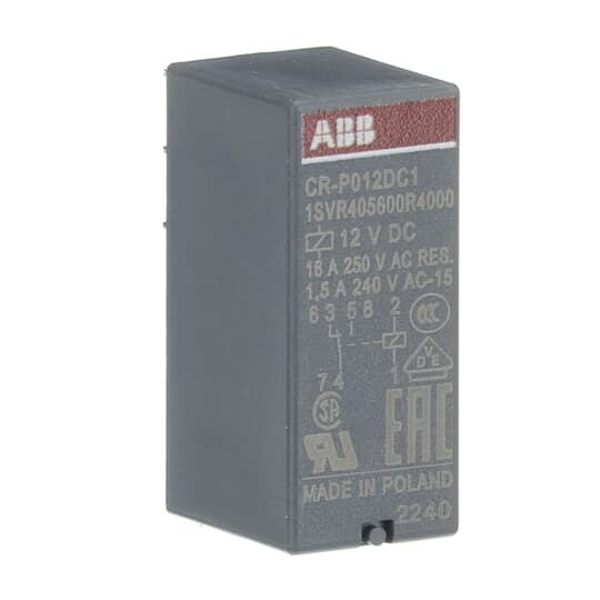 ABB 1SVR405600R4000 Compact pluggable interface relay, ideal for space-constrained industrial applications.