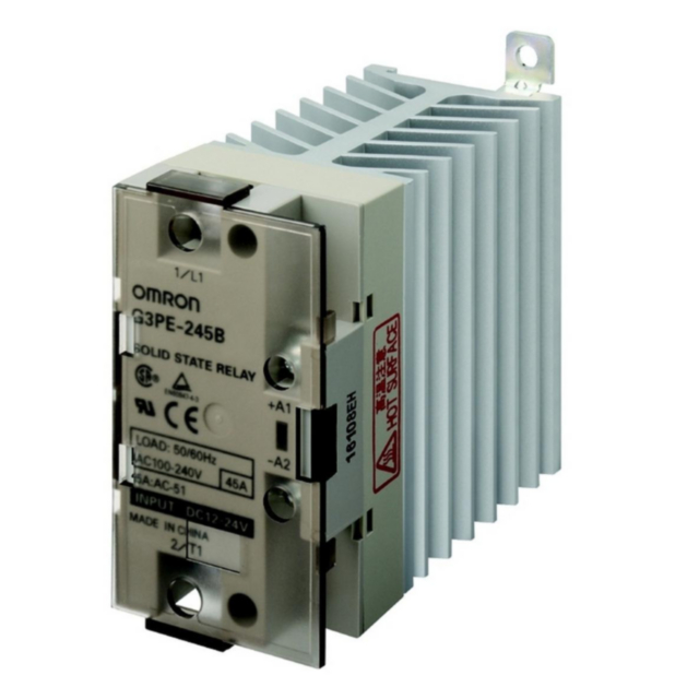 Omron G3PE245BDC1224 Solid state relay, 1-pole, DIN-track mounting, 45 A, 264 VAC max