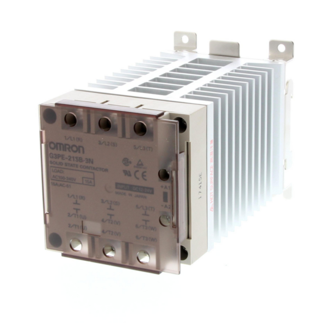 Omron G3PE215B2NDC1224 Solid-State relay, 2-pole, DIN-track mounting, 15A, 264 VAC max