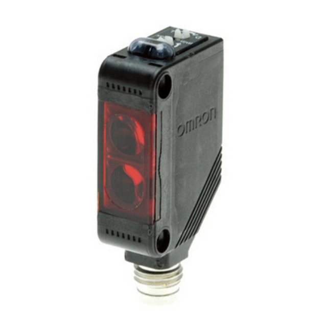 Omron E3ZB86 Photoelectric sensor, rectangular housing, red LED, retro-reflective, transparent object, 500 mm, PNP, Light-ON/Dark-ON, M8 4-pin connector