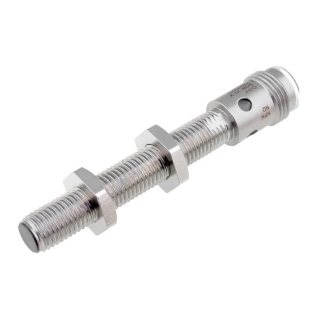 Omron E2AS08LS02M1B1 Proximity sensor, inductive, stainless steel, long body, M8, shielded, 2mm, DC, 3-wire, PNP-NO, M12 connector