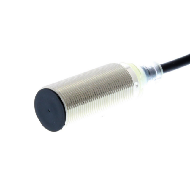 Omron E2BM18KS05WPC15M Proximity sensor, inductive, nickel-brass, short body, M18, shielded, 5 mm, DC, 3-wire, NPN-NO, 5 m cable