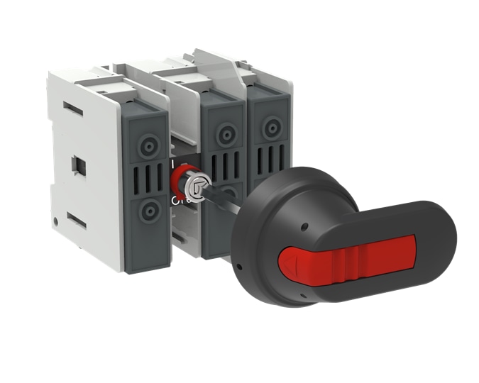 ABB OS30FAJ12P Switch Fuses,Front Operated,3-pole,12 (Between the Poles),Class J,30 A,Handle and shaft included,