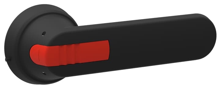 ABB OHB145J12 OHB145J12, pistol handle for base and DIN-rail mounted switches. Suitable for shaft diameter 12 mm. Color black, handle length 145 mm. IP65, NEMA 1, 3R, 12, padlockable with three padlocks in OFF-position, door interlock in ON-position. Screw fixing from the back side of the handle. No screws on the front ensures double insulation.