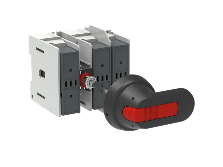 ABB OS30FACC12P Switch Fuses,Front Operated,3-pole,12 (Between the Poles),Class CC,30 A,Handle and shaft included,