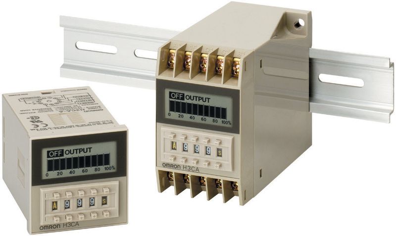 Omron H3CA8AC200220240 1 Number of Operating Modes H3CA Solid State Timer with LCD Bar Graph Display - 1/16 DIN