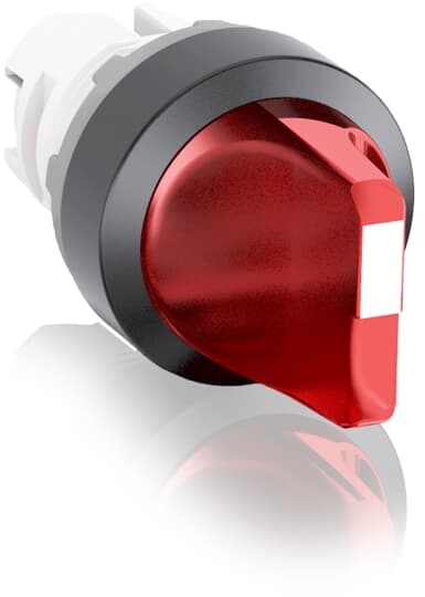 ABB M2SSV111R The M2SSV1-11R Selector Switch is: 2-position - Maintained/Momentary - Short handle - Red - Illuminated - Black Plastic - No contact blockThis Selector Switch is part of ABB's modular plastic range, the most versatile range with a high level of flexibility and market-leading electrical ratings. Engineered for total reliability, longer lifetime, and highest mechanical durability. Self-cleaning contacts ensure reliable operation without the need for maintenance, increasing uptime. A high degree of protection guarantees reliability in extreme environments. The innovative design simplifies the entire process, from selection to easy and quick, tool-free installation. The perfect solution for every application.