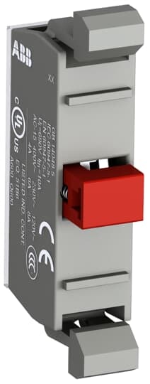 ABB MCBL01 The MCBL-01 Contact Block is: - Non-illuminated - Micro switch contact block - Front mounting - silver gold plated (Ag/Au) - 0 NO - 1NC - 125 VThis Contact Block is part of ABB's modular plastic range, the most versatile range with a high level of flexibility and market-leading electrical ratings. Engineered for total reliability, longer lifetime, and highest mechanical durability. Self-cleaning contacts ensure reliable operation without the need for maintenance, increasing uptime. A high degree of protection guarantees reliability in extreme environments. The innovative design simplifies the entire process, from selection to easy and quick, tool-free installation. The perfect solution for every application.
