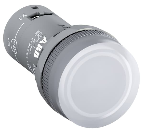 ABB CL2513C The CL2-513C Pilot Light is: Compact - Pilot Light - Pilot light head - Clear - Illuminated - 110 ... 130 VThis Pilot Light is part of ABB's compact range, the most efficient all-in-one solution available, reducing installation time and cost.The compact range has a high level of dust and water resistance.