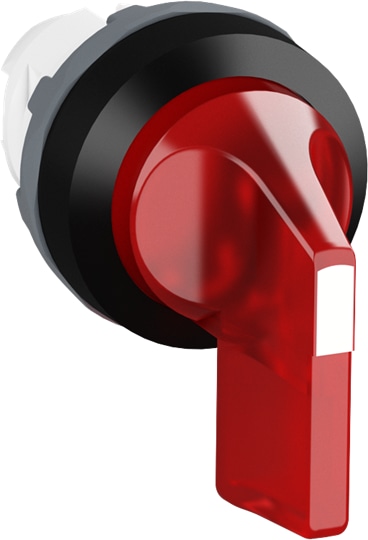 ABB M3SS511R The M3SS5-11R Selector Switch is: 3-position - Momentary - Long handle - Red - Illuminated - Black Plastic - No contact blockThis Selector Switch is part of ABB's modular plastic range, the most versatile range with a high level of flexibility and market-leading electrical ratings. Engineered for total reliability, longer lifetime, and highest mechanical durability. Self-cleaning contacts ensure reliable operation without the need for maintenance, increasing uptime. A high degree of protection guarantees reliability in extreme environments. The innovative design simplifies the entire process, from selection to easy and quick, tool-free installation. The perfect solution for every application.