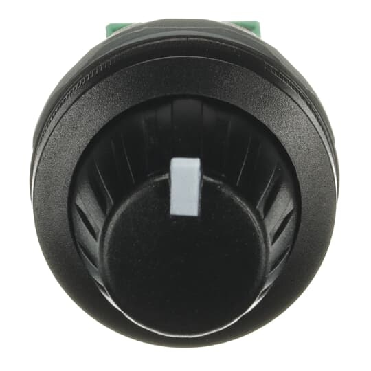ABB MT110B The MT-110B Potentiometer is: Complete potentiometer - Knob - Black - Non-illuminated - Black PlasticThis Potentiometer is part of ABB's modular plastic range, the most versatile range with a high level of flexibility and market-leading electrical ratings. Engineered for total reliability, longer lifetime, and highest mechanical durability. Self-cleaning contacts ensure reliable operation without the need for maintenance, increasing uptime. A high degree of protection guarantees reliability in extreme environments. The innovative design simplifies the entire process, from selection to easy and quick, tool-free installation. The perfect solution for every application.