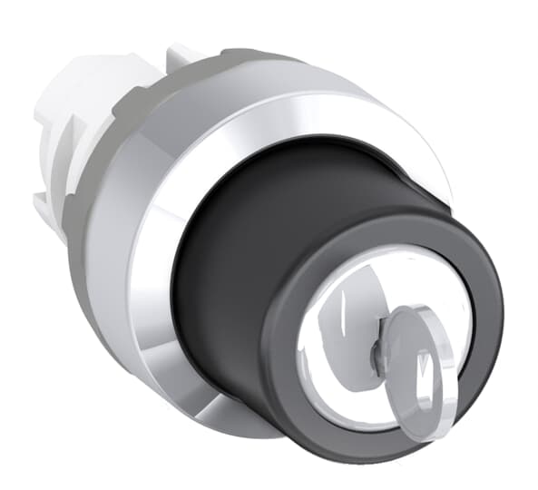 ABB M2SSK2301 The M2SSK2-301 Selector Switch is: 2-position - Maintained - Key - Black/Key - Non-illuminated - Chrome Metal - No contact blockThis Selector Switch is part of ABB's modular plastic range, the most versatile range with a high level of flexibility and market-leading electrical ratings. Engineered for total reliability, longer lifetime, and highest mechanical durability. Self-cleaning contacts ensure reliable operation without the need for maintenance, increasing uptime. A high degree of protection guarantees reliability in extreme environments. The innovative design simplifies the entire process, from selection to easy and quick, tool-free installation. The perfect solution for every application.