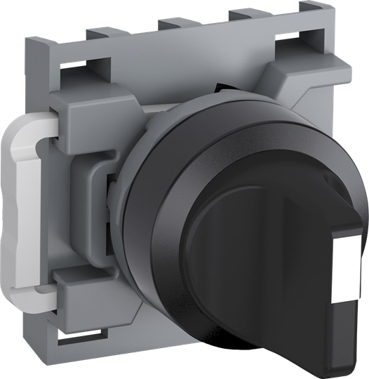 ABB M4SS110B The M4SS1-10B Selector Switch is: 4-position - Short handle - Black - Non-illuminated - Black Plastic - No contact blockThis Selector Switch is part of ABB's modular plastic range, the most versatile range with a high level of flexibility and market-leading electrical ratings. Engineered for total reliability, longer lifetime, and highest mechanical durability. Self-cleaning contacts ensure reliable operation without the need for maintenance, increasing uptime. A high degree of protection guarantees reliability in extreme environments. The innovative design simplifies the entire process, from selection to easy and quick, tool-free installation. The perfect solution for every application.