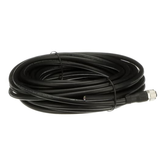 ABB 2TLA020056R4000 M12-C103 is a shielded cable with a straight M12-8 female connector and a free end. The eight conductors have a cross section of 0.34 mm2. The jacket is made of black PVC. The length of the cable is 10 meters.