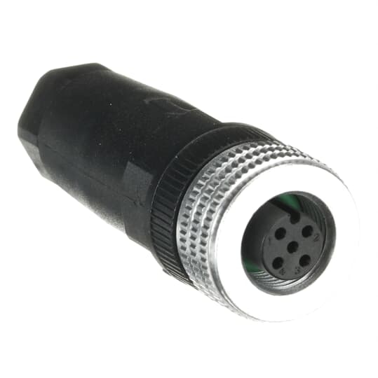 ABB 2TLA020055R1000 M12-C01 is a straight M12-5 female connector with cable screw connection. The range of the cable diameter is 2.5–6.5 mm.