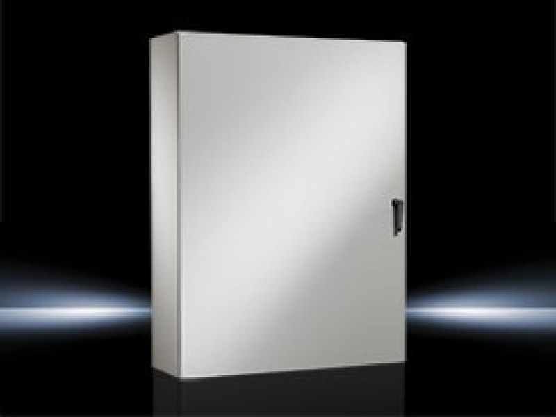 Rittal 8017586 WM423612NC Enclosure, 42Hx36Wx12D, Hinged, w/ backplate, Nema 1/12/3R/4, LT.GRY 7035 Carbon steel