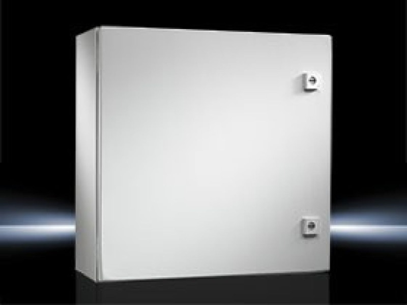 Rittal 8017562 WM242410NC Enclosure, 24Hx24Wx10"D, Hinged, w/ backplate, Nema 1/12/3R/4, MTL, LT.GRY