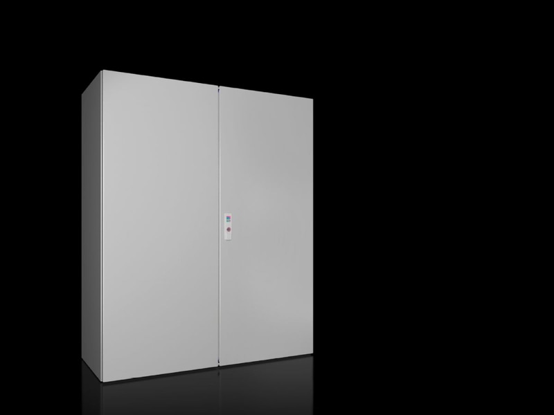 Rittal 1214000 AX Compact enclosure, WHD: 1000x1200x400 mm, sheet steel, with mounting plate, two-door, with 3-point lock system