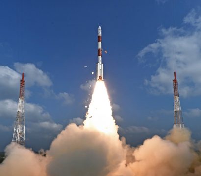 PSLV rocket launches from the Satish Dhawan Space Centre in Sriharikota, India © 2017, Planet Labs Inc. All Rights Reserved.