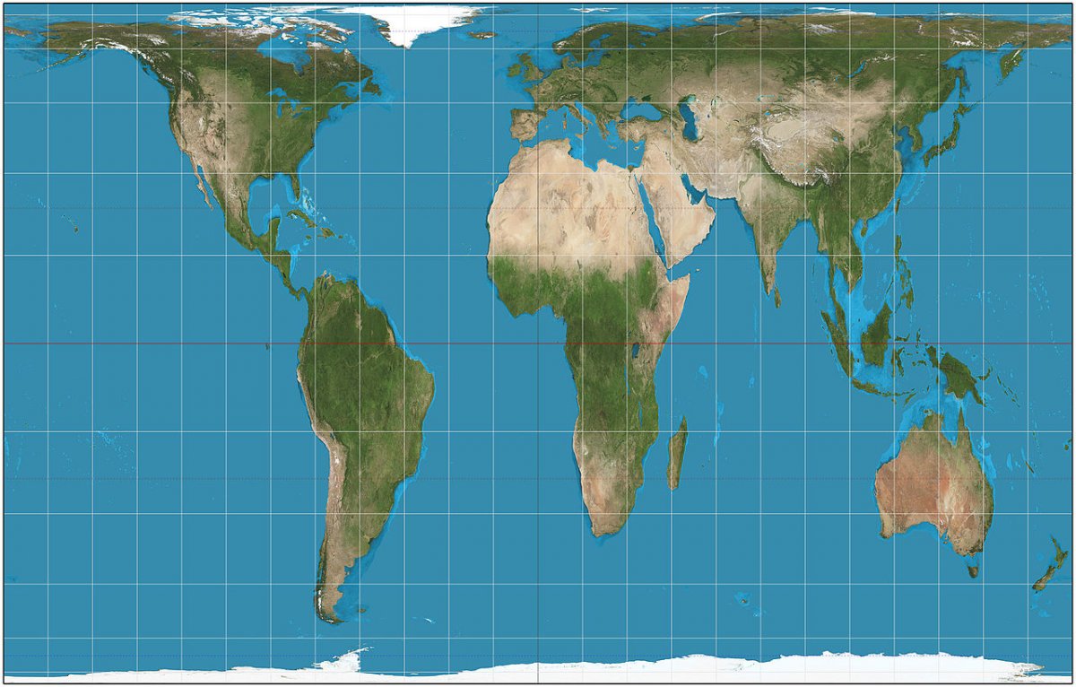 gall-peters projection map