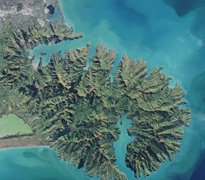 RapidEye image of Akaroa, New Zealand