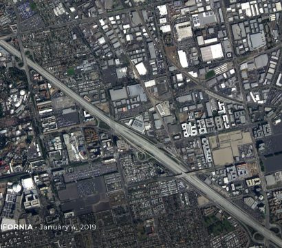 Dove satellite image of Anaheim, California