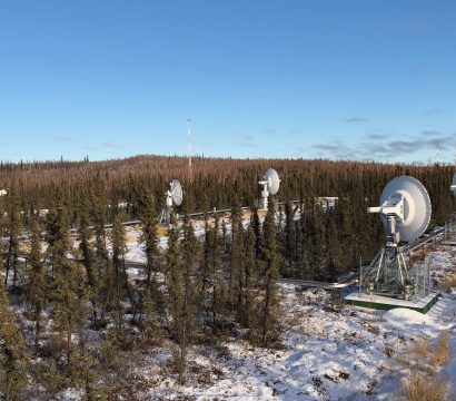 Canadian satellite ground station Inuvik // Photo by Joe Breu, Director of Global Ground Networks, Planet