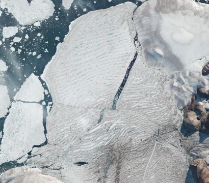 PlanetScope image of the Milne Ice Shelf in Arctic Canada © 2020, Planet Labs Inc. All Rights Reserved.