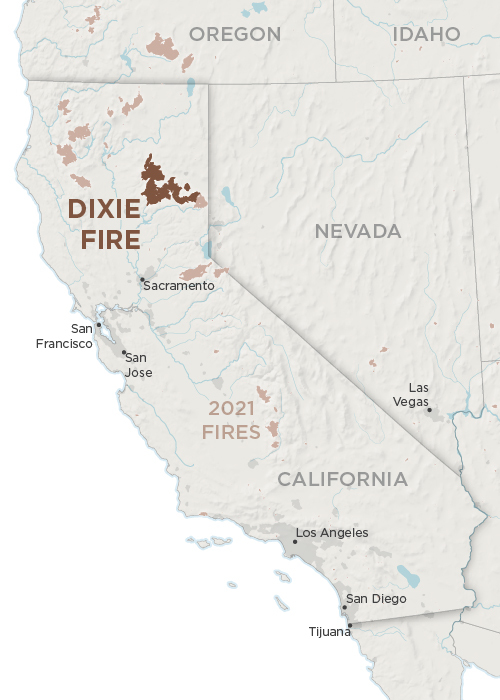 01 Dixie Fire California Locator 2021 