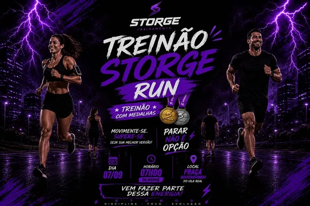 Imagem de divulgação da corrida Storge Run