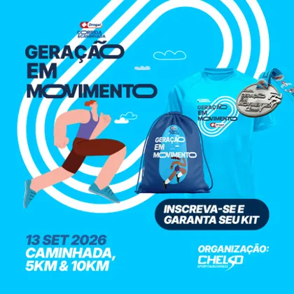 Imagem de divulgação da corrida Corrida E Caminhada Drogal - Geração Em Movimento 2026