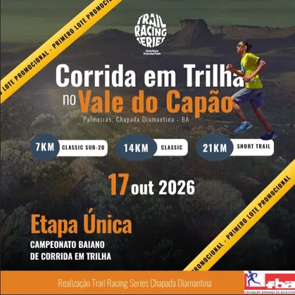 Imagem de divulgação da corrida Trail Racing Series