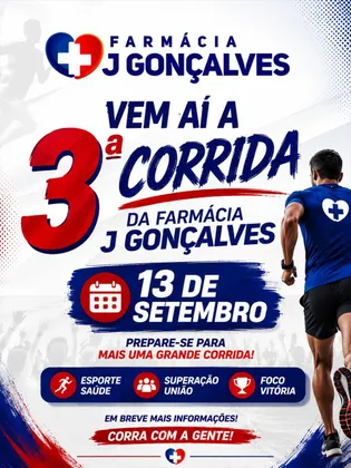 Imagem de divulgação da corrida 3ª Corrida Farmacia J Conçalves