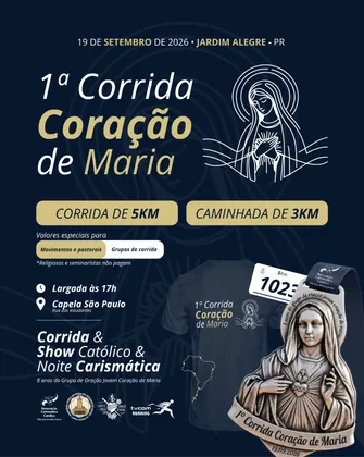 Imagem de divulgação da corrida 1ª Corrida Coração De Maria Jardim Alegre Pr