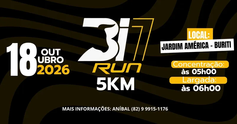 Imagem de divulgação da corrida 1ª Corrida Bi7 Run - 2º Lote