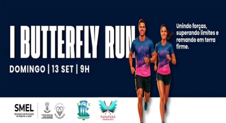 Imagem de divulgação da corrida I Butterfly Run - Rio Grande