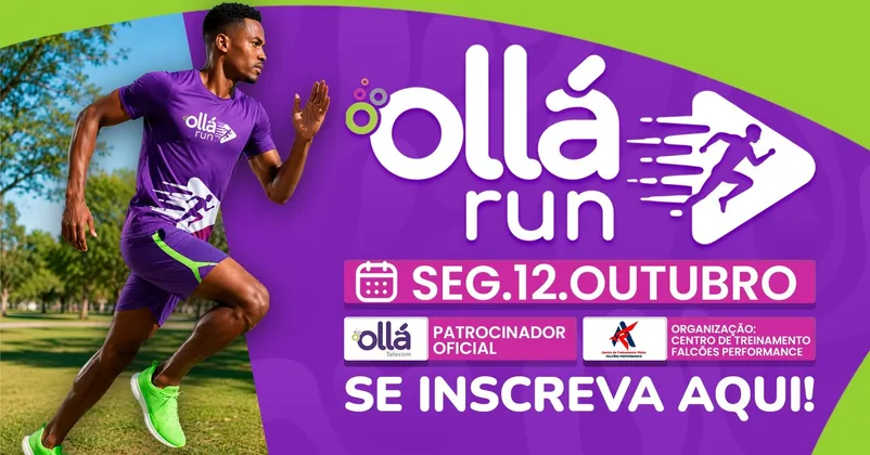 Imagem de divulgação da corrida 1ª Corrida Ollá Run