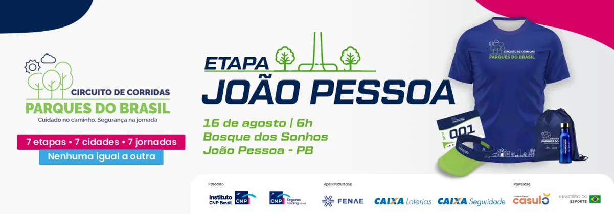 Imagem de divulgação da corrida Circuito Parques Do Brasil - João Pessoa
