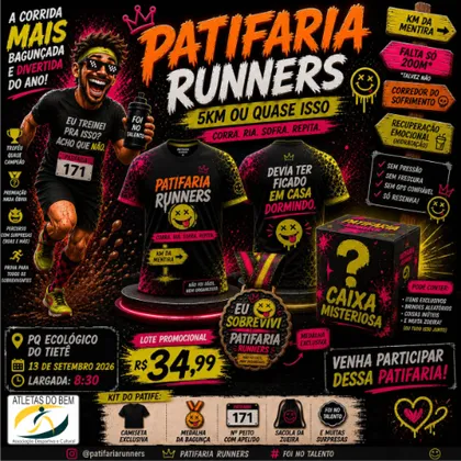 Imagem de divulgação da corrida Patifaria Runners 5km ...Ou Quase Isso!!