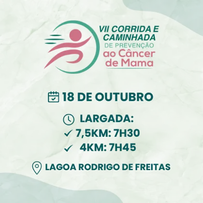Imagem de divulgação da corrida Vii Corrida E Caminhada De Prevenção Ao Câncer De Mama