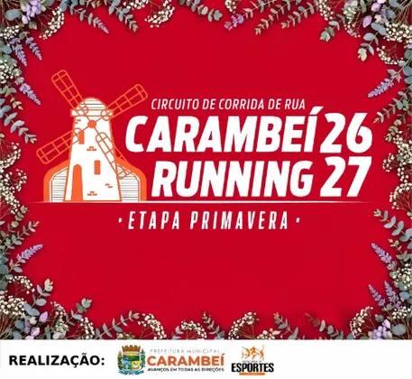 Imagem de divulgação da corrida Circuito De Corrida De Rua Carambeí Running - 2627 - 1ª Etapa Primavera
