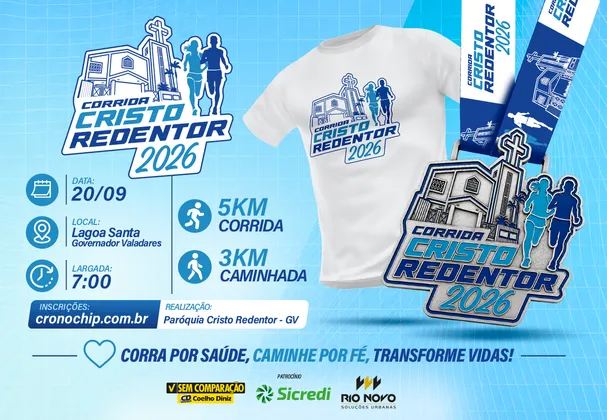 Imagem de divulgação da corrida Corrida Cristo Redentor