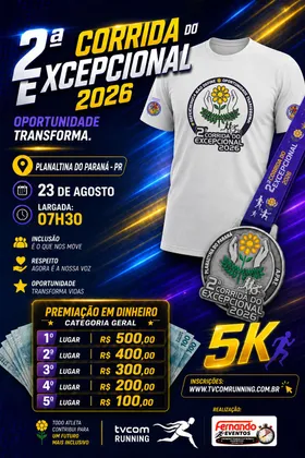 Imagem de divulgação da corrida 2ª Corrida Do Excepcional Apae Planaltina Do Paraná Pr