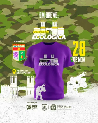 Imagem de divulgação da corrida 9ª Caminhada Ecológica Forte Itaipu